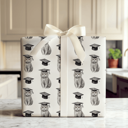 British Shorthair Graduate - Wrapping Paper - Aspen & Arlo
