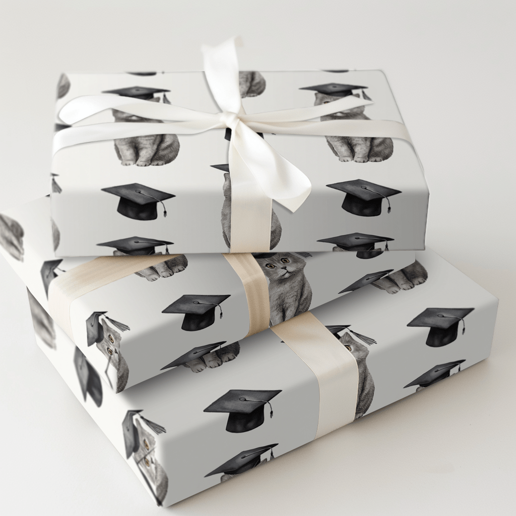 British Shorthair Graduate - Wrapping Paper - Aspen & Arlo
