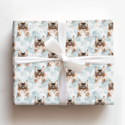 Cloud Nine Cat - Wrapping Paper - Aspen & Arlo
