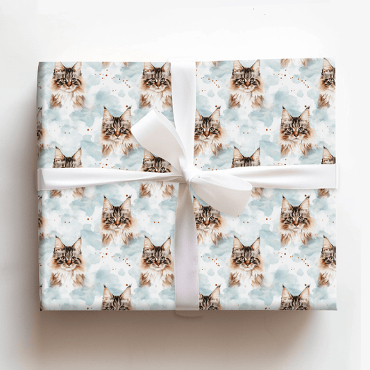 Cloud Nine Cat - Wrapping Paper - Aspen & Arlo