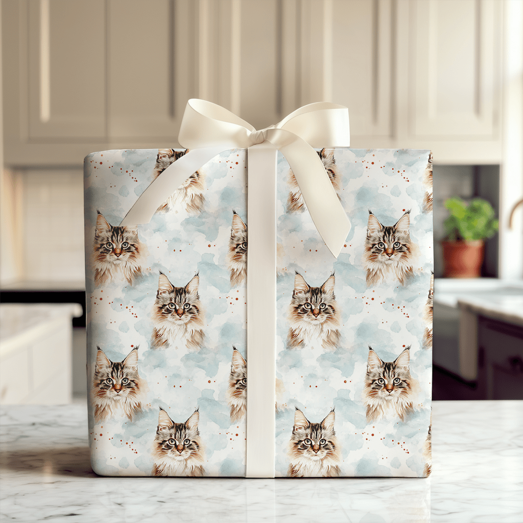 Cloud Nine Cat - Wrapping Paper - Aspen & Arlo