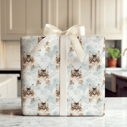 Cloud Nine Cat - Wrapping Paper - Aspen & Arlo