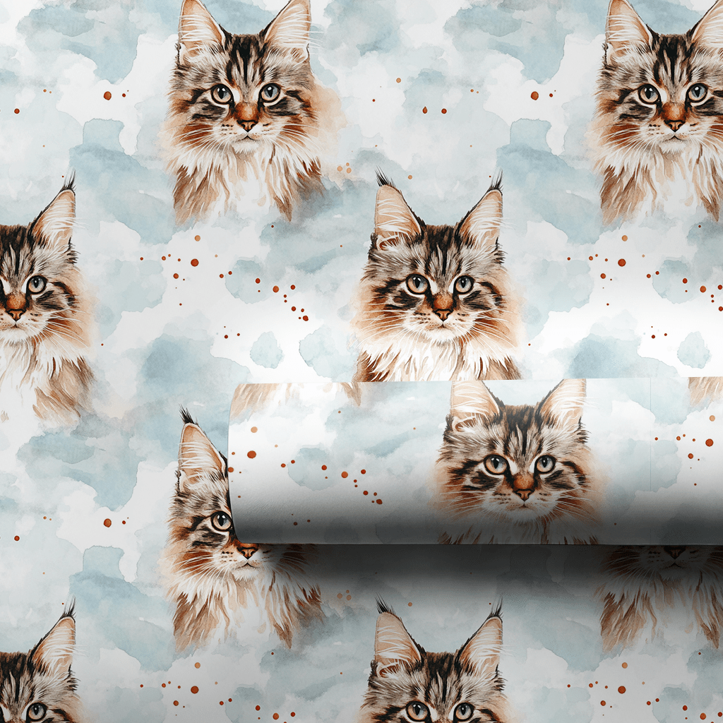 Cloud Nine Cat - Wrapping Paper - Aspen & Arlo