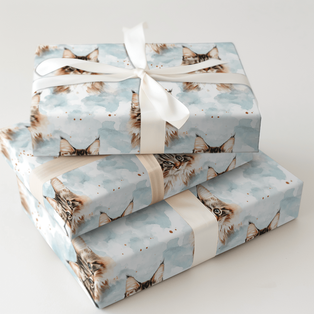 Cloud Nine Cat - Wrapping Paper - Aspen & Arlo