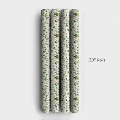Lucky White Lab - Wrapping Paper - Aspen & Arlo