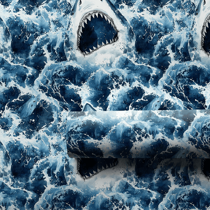 Great White Birthday Bite - Wrapping Paper - Aspen & Arlo