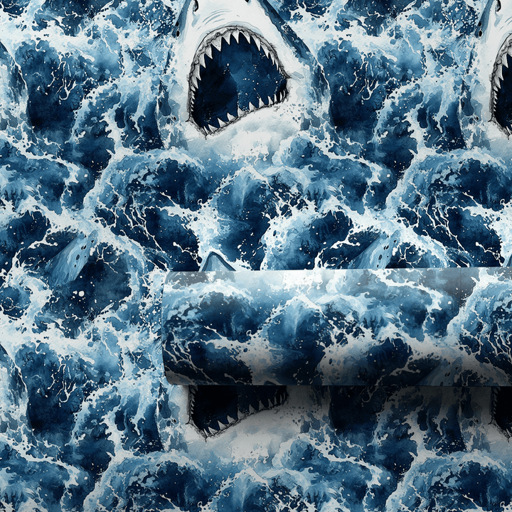 Great White Birthday Bite - Wrapping Paper - Aspen & Arlo
