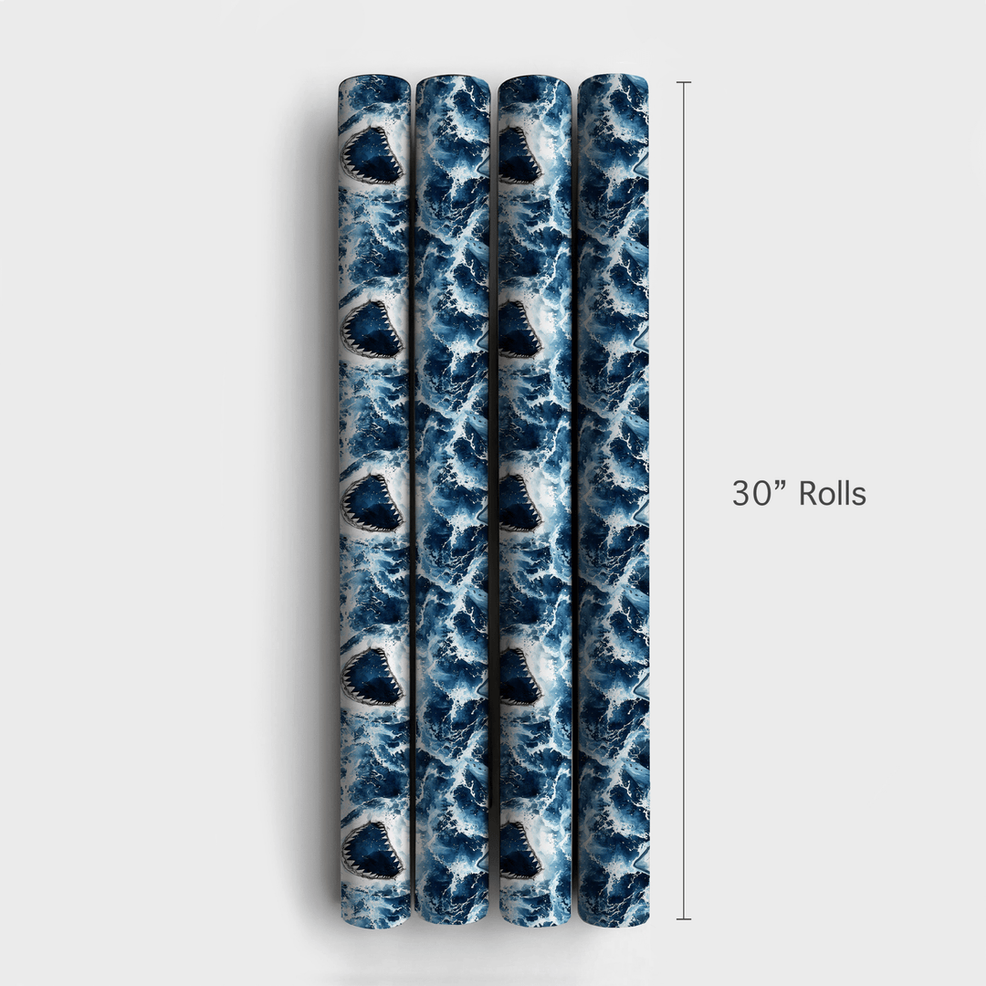 Great White Birthday Bite - Wrapping Paper - Aspen & Arlo