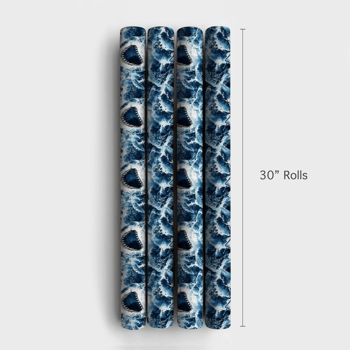 Great White Birthday Bite - Wrapping Paper - Aspen & Arlo