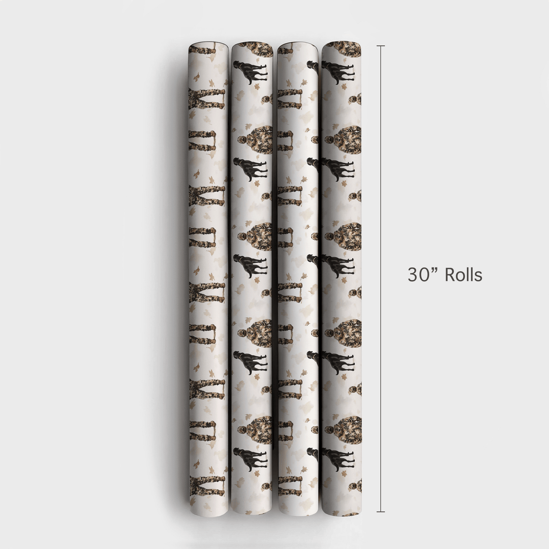 Hunting Is on Pops - Wrapping Paper - Aspen & Arlo