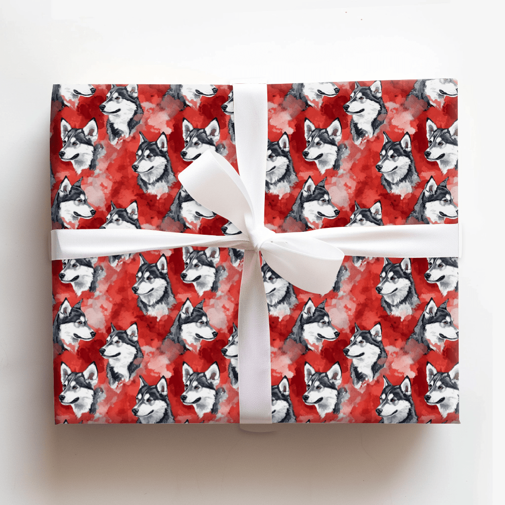 Go Husky Maroon - Wrapping Paper - Aspen & Arlo