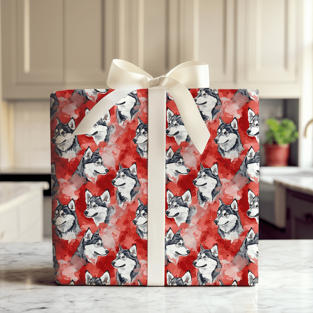Go Husky Maroon - Wrapping Paper - Aspen & Arlo