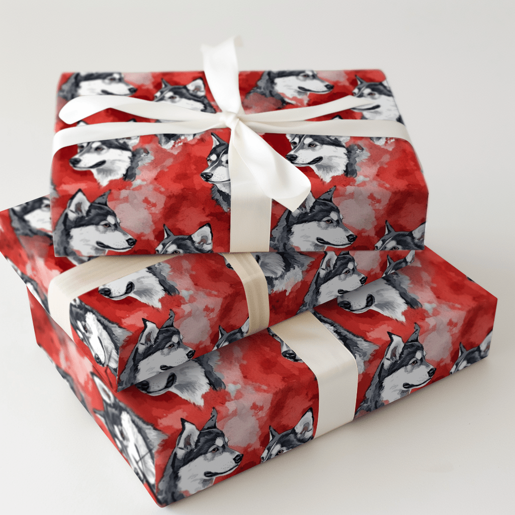 Go Husky Maroon - Wrapping Paper - Aspen & Arlo