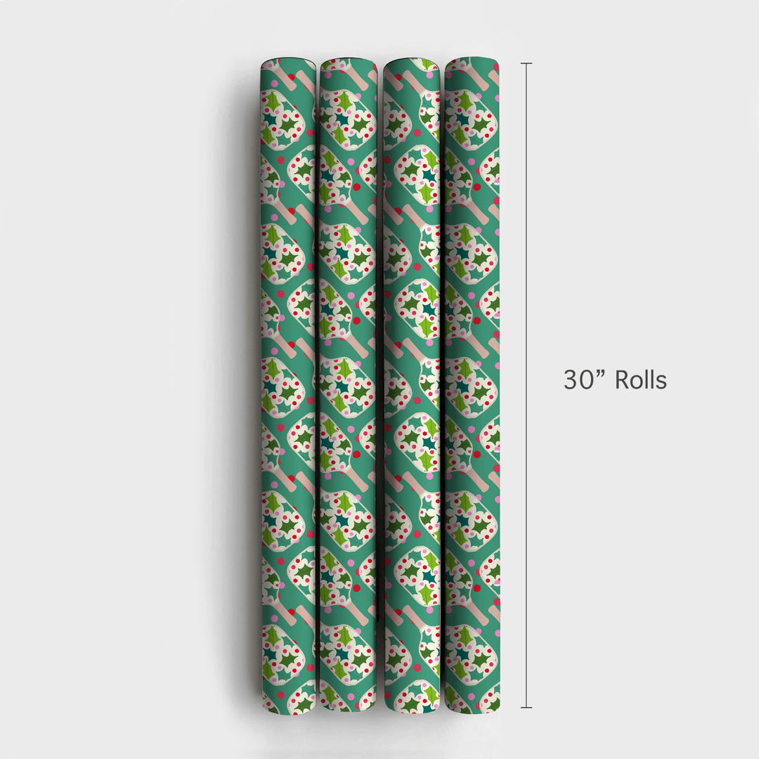 Mistletoe Pickleball - Wrapping Paper - Aspen & Arlo