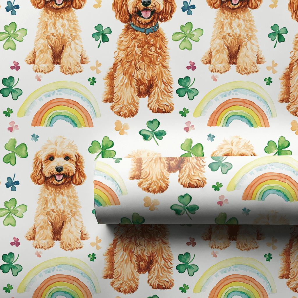 Rainbows with the Goldendoodle - Wrapping Paper - Aspen & Arlo