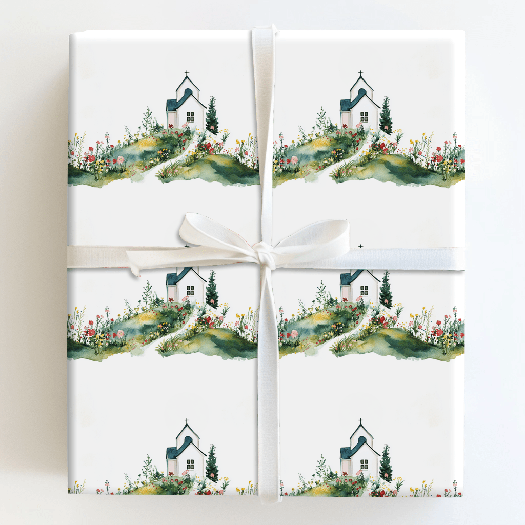 Chapel on the Hill - Wrapping Paper - Aspen & Arlo