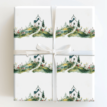 Chapel on the Hill - Wrapping Paper - Aspen & Arlo