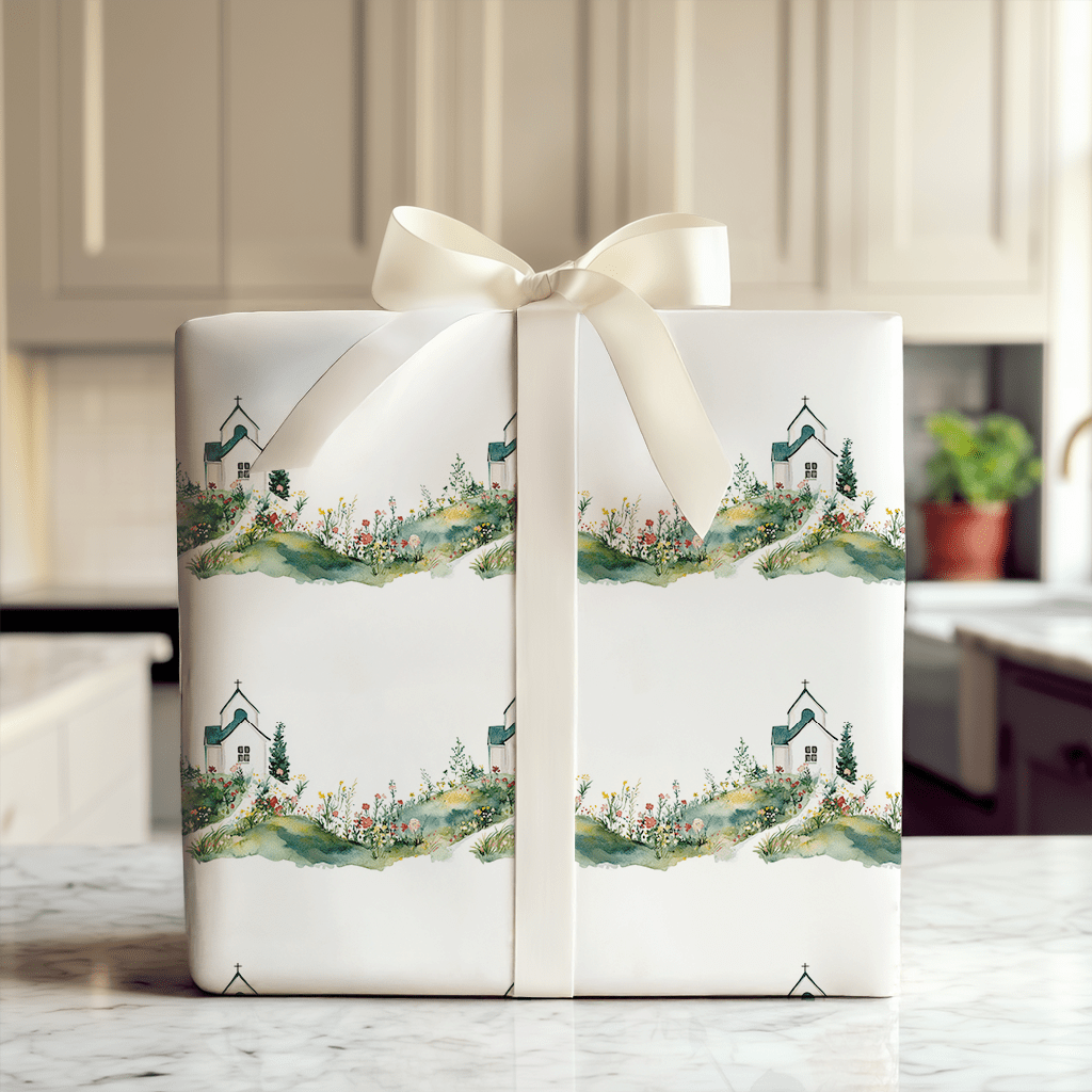 Chapel on the Hill - Wrapping Paper - Aspen & Arlo