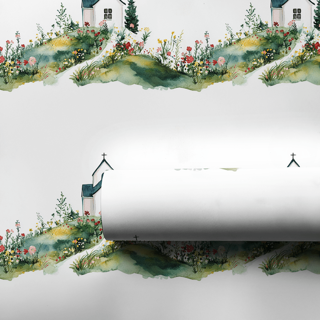 Chapel on the Hill - Wrapping Paper - Aspen & Arlo