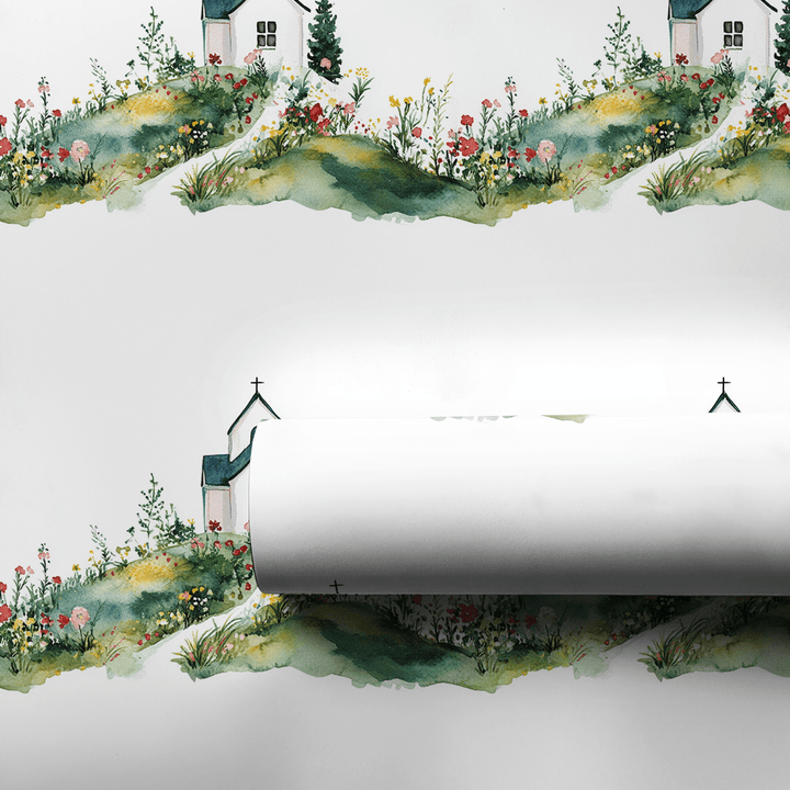 Chapel on the Hill - Wrapping Paper - Aspen & Arlo