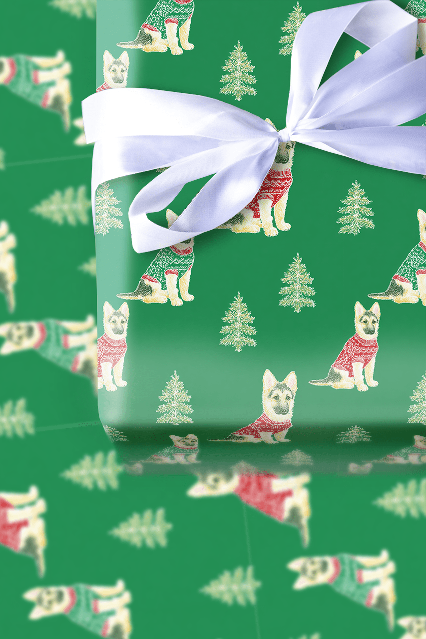 Shepherd in a Sweater - Wrapping Paper - Aspen & Arlo