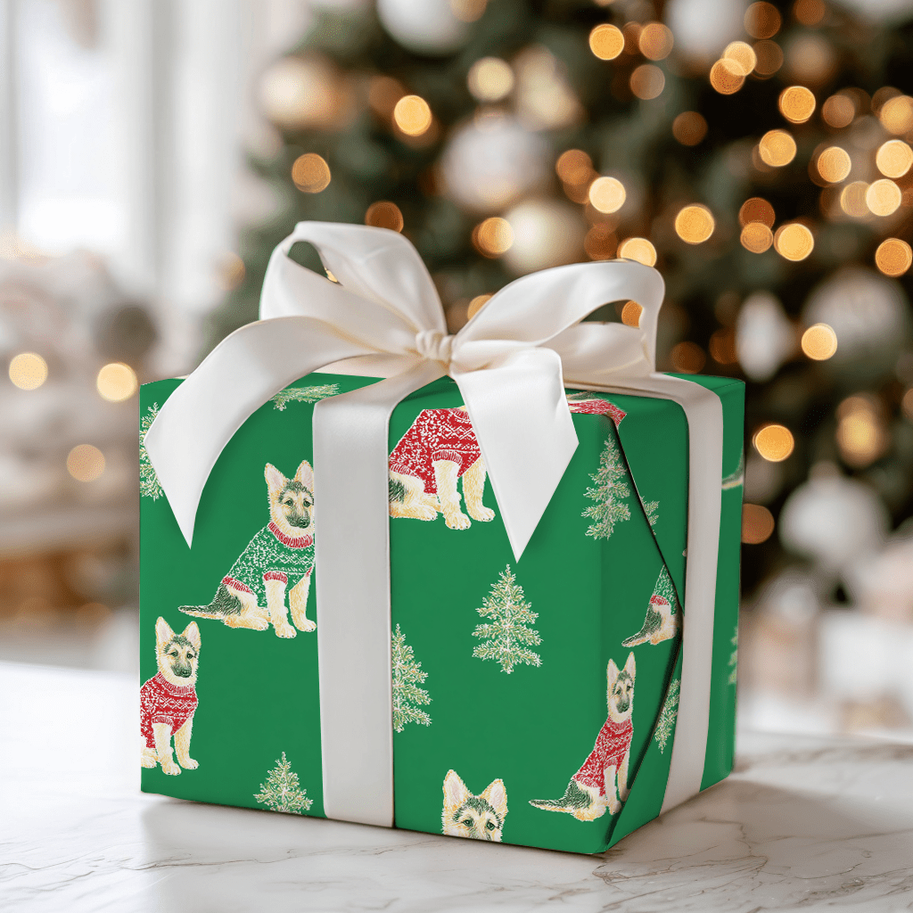 Shepherd in a Sweater - Wrapping Paper - Aspen & Arlo