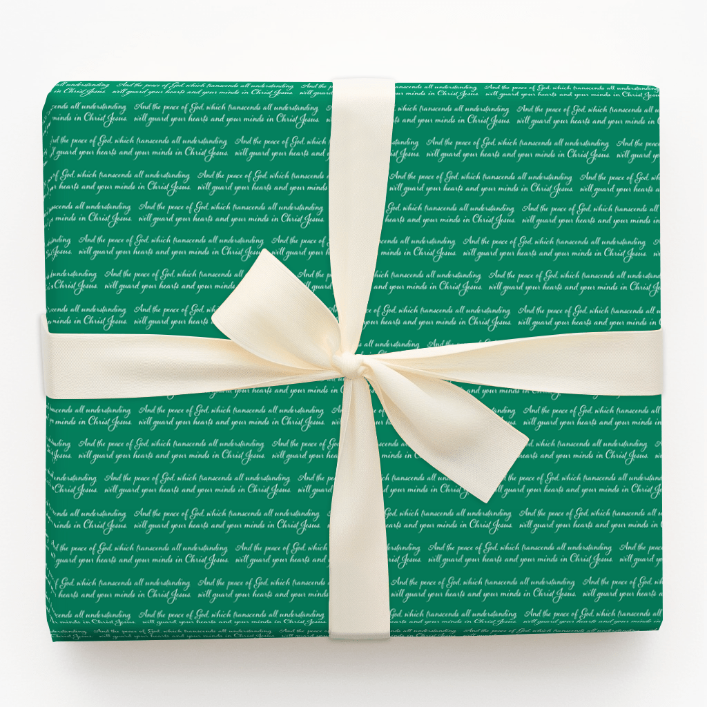 Peace in Green - Wrapping Paper - Aspen & Arlo