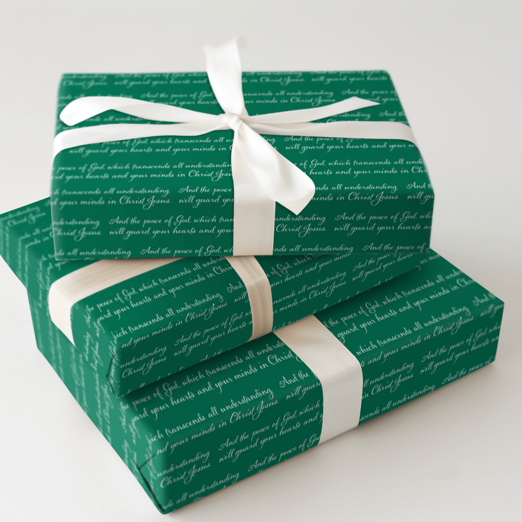 Peace in Green - Wrapping Paper - Aspen & Arlo