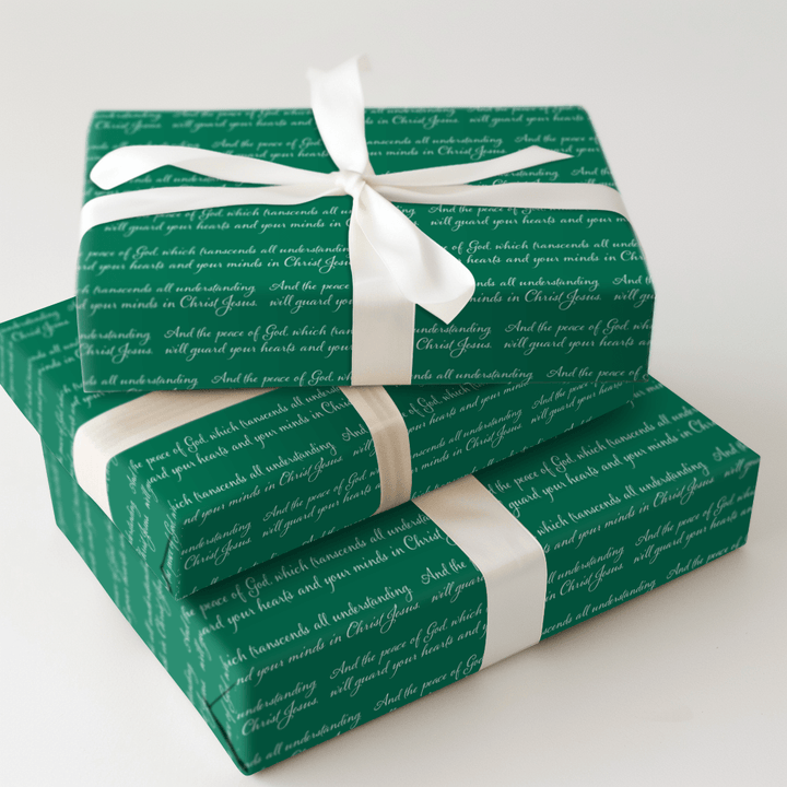 Peace in Green - Wrapping Paper - Aspen & Arlo