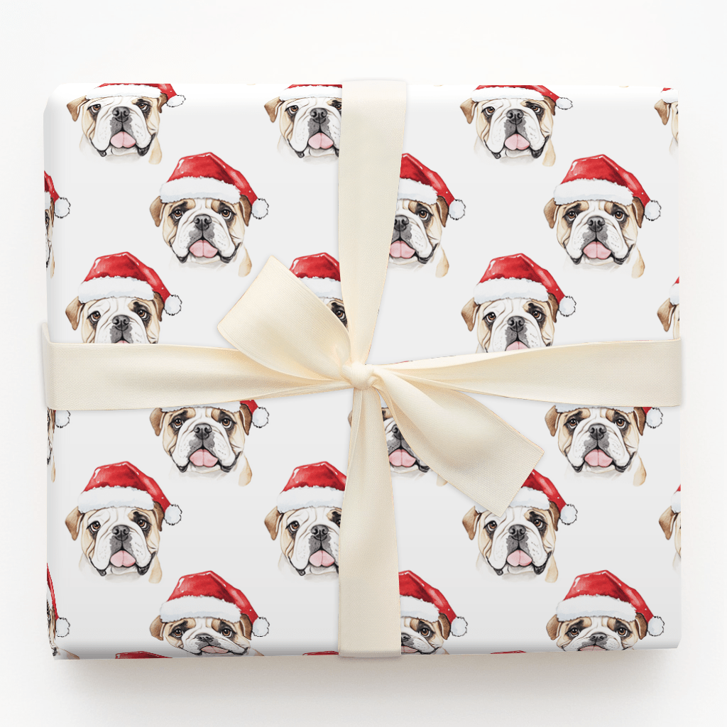 Bulldog Claus - Wrapping Paper - Aspen & Arlo