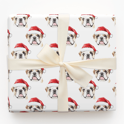Bulldog Claus - Wrapping Paper - Aspen & Arlo