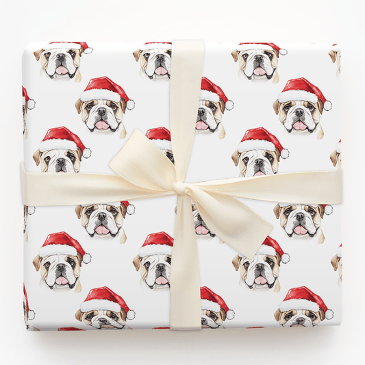 Bulldog Claus - Wrapping Paper - Aspen & Arlo