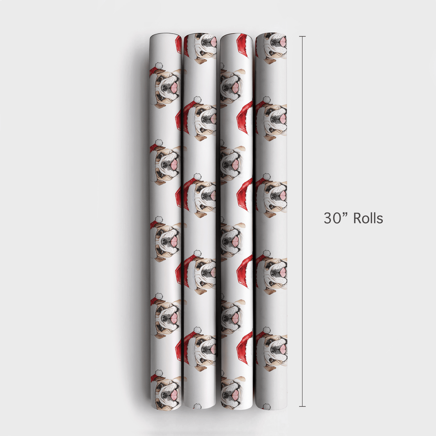Bulldog Claus - Wrapping Paper - Aspen & Arlo