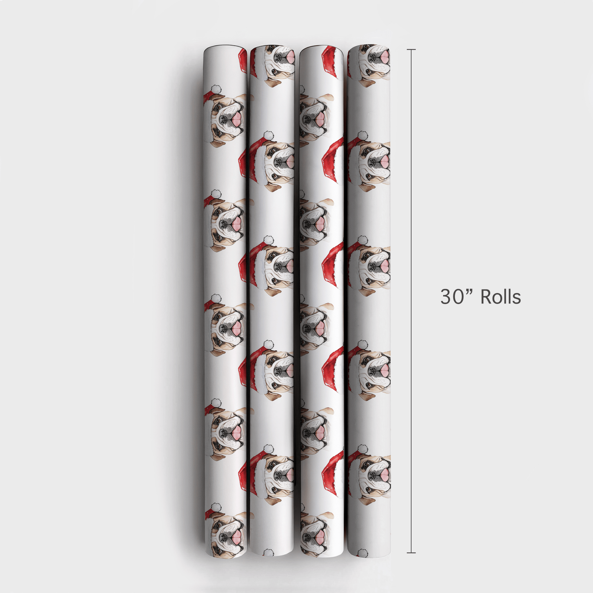Bulldog Claus - Wrapping Paper - Aspen & Arlo