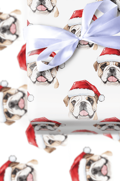 Bulldog Claus - Wrapping Paper - Aspen & Arlo