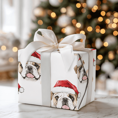 Bulldog Claus - Wrapping Paper - Aspen & Arlo