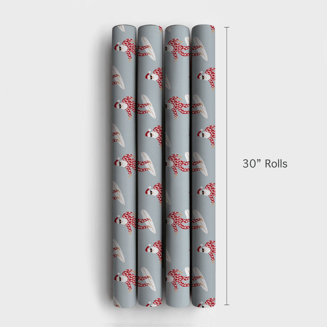 Surfing Santa Suit - Wrapping Paper - Aspen & Arlo