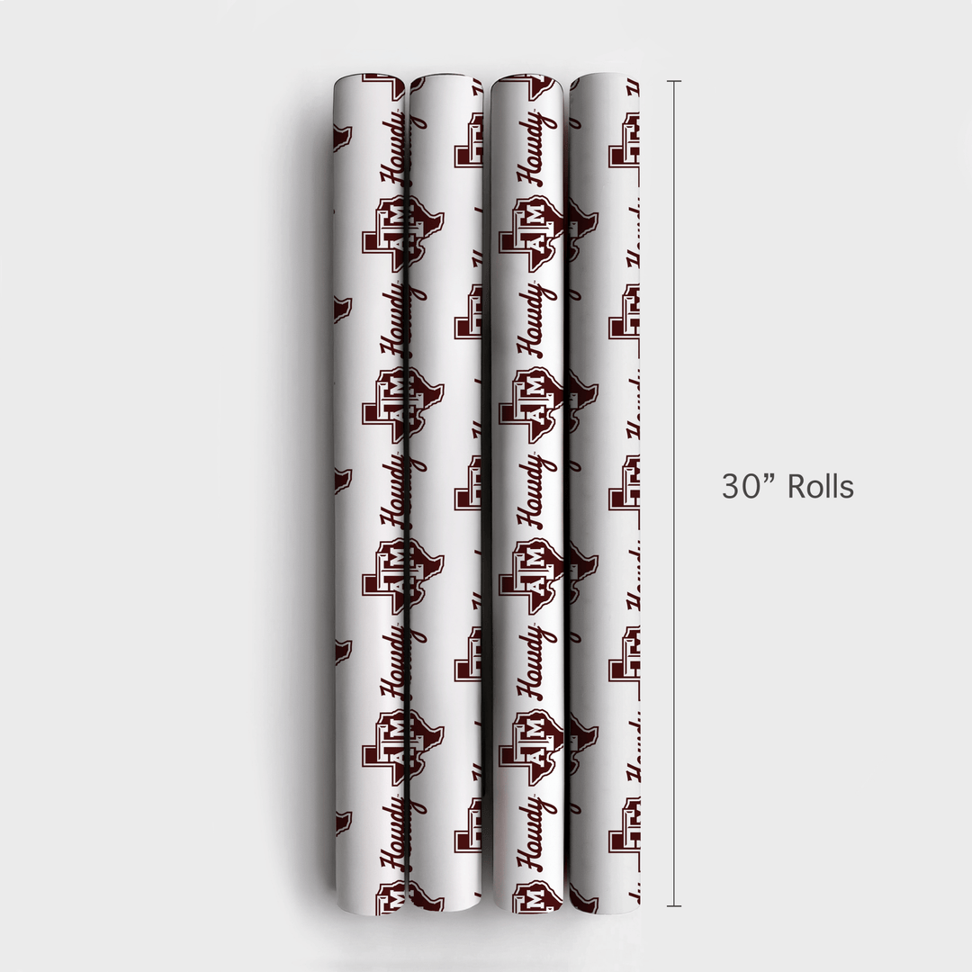 Howdy Aggies - Wrapping Paper - Aspen & Arlo