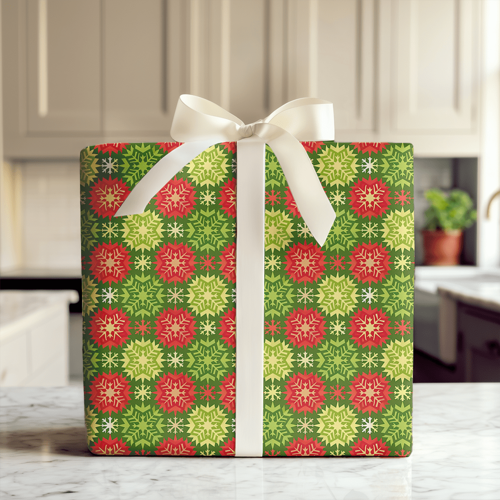 Snowflake Splash - Wrapping Paper - Aspen & Arlo