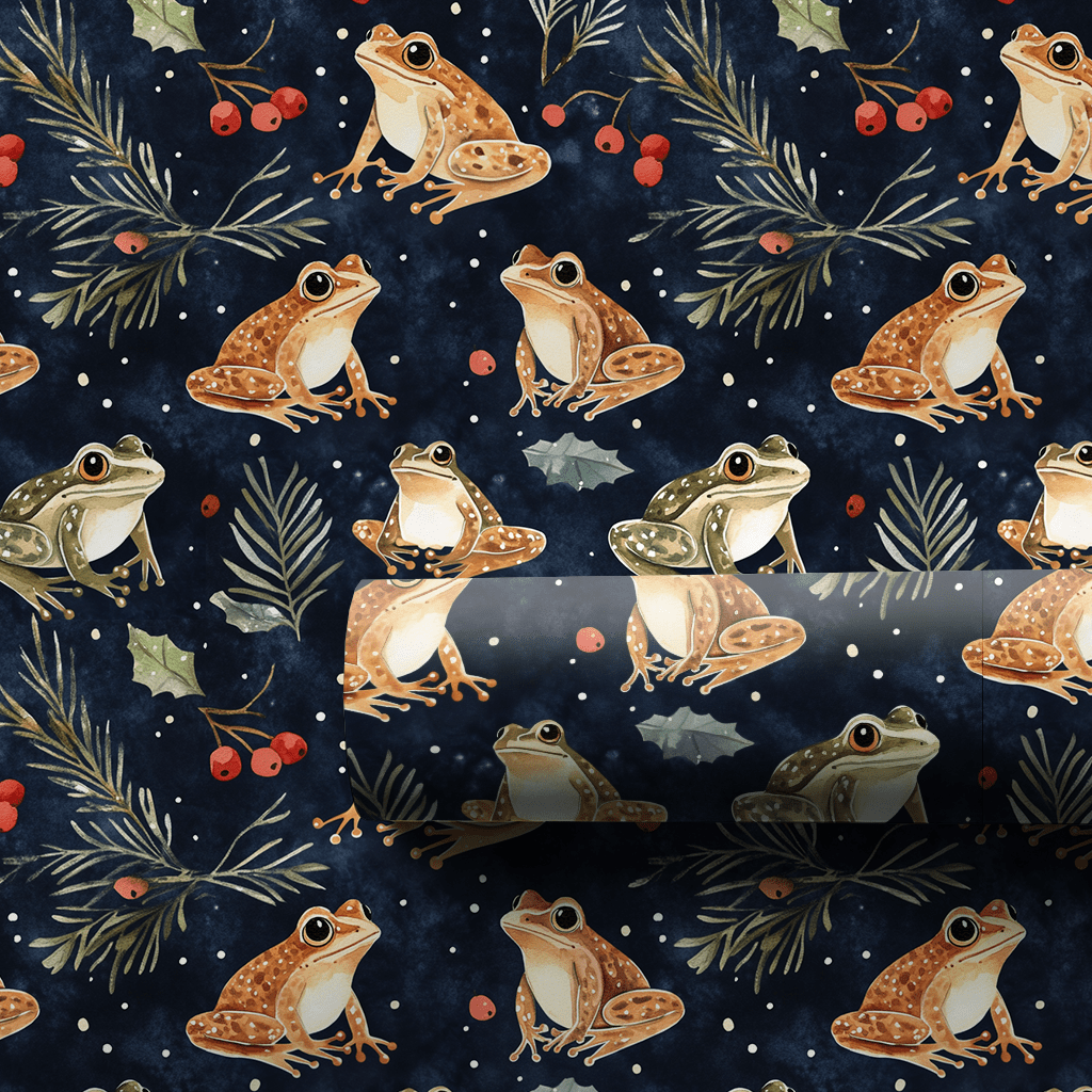 Frog Night Story - Wrapping Paper - Aspen & Arlo
