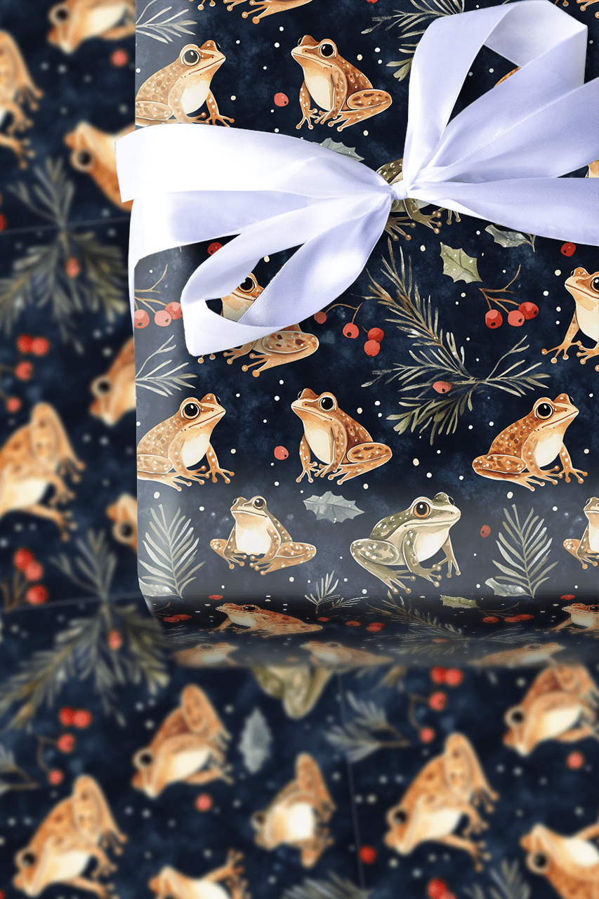 Frog Night Story - Wrapping Paper - Aspen & Arlo