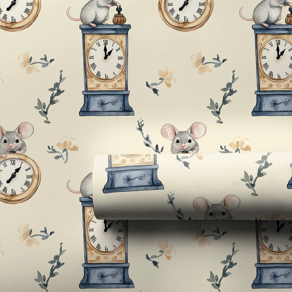 Mice in Time - Wrapping Paper - Aspen & Arlo