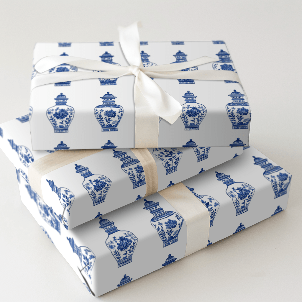 Chinoiserie Vases - Wrapping Paper - Aspen & Arlo