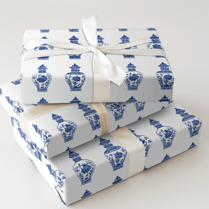 Chinoiserie Vases - Wrapping Paper - Aspen & Arlo