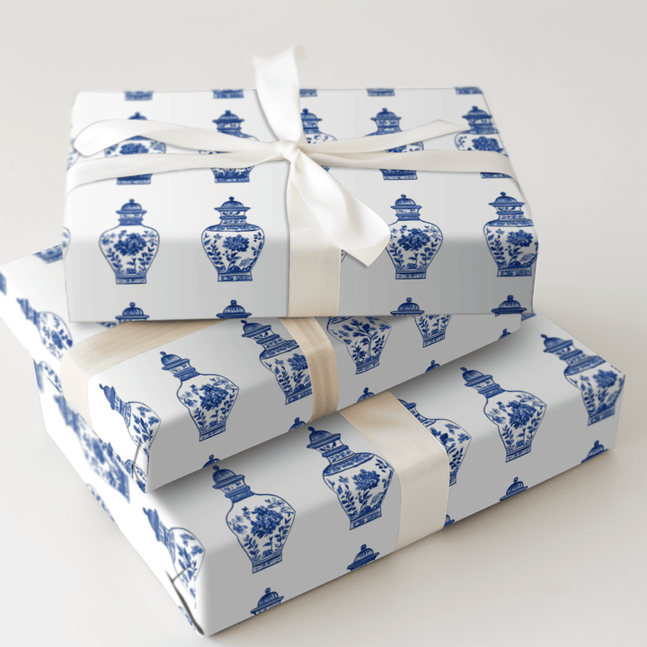 Chinoiserie Vases - Wrapping Paper - Aspen & Arlo