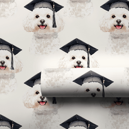 Bichon Frise Graduate - Wrapping Paper - Aspen & Arlo