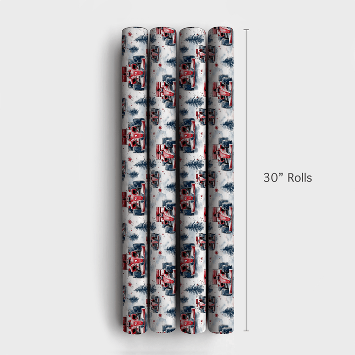 Sleigh Shift Santa - Wrapping Paper - Aspen & Arlo