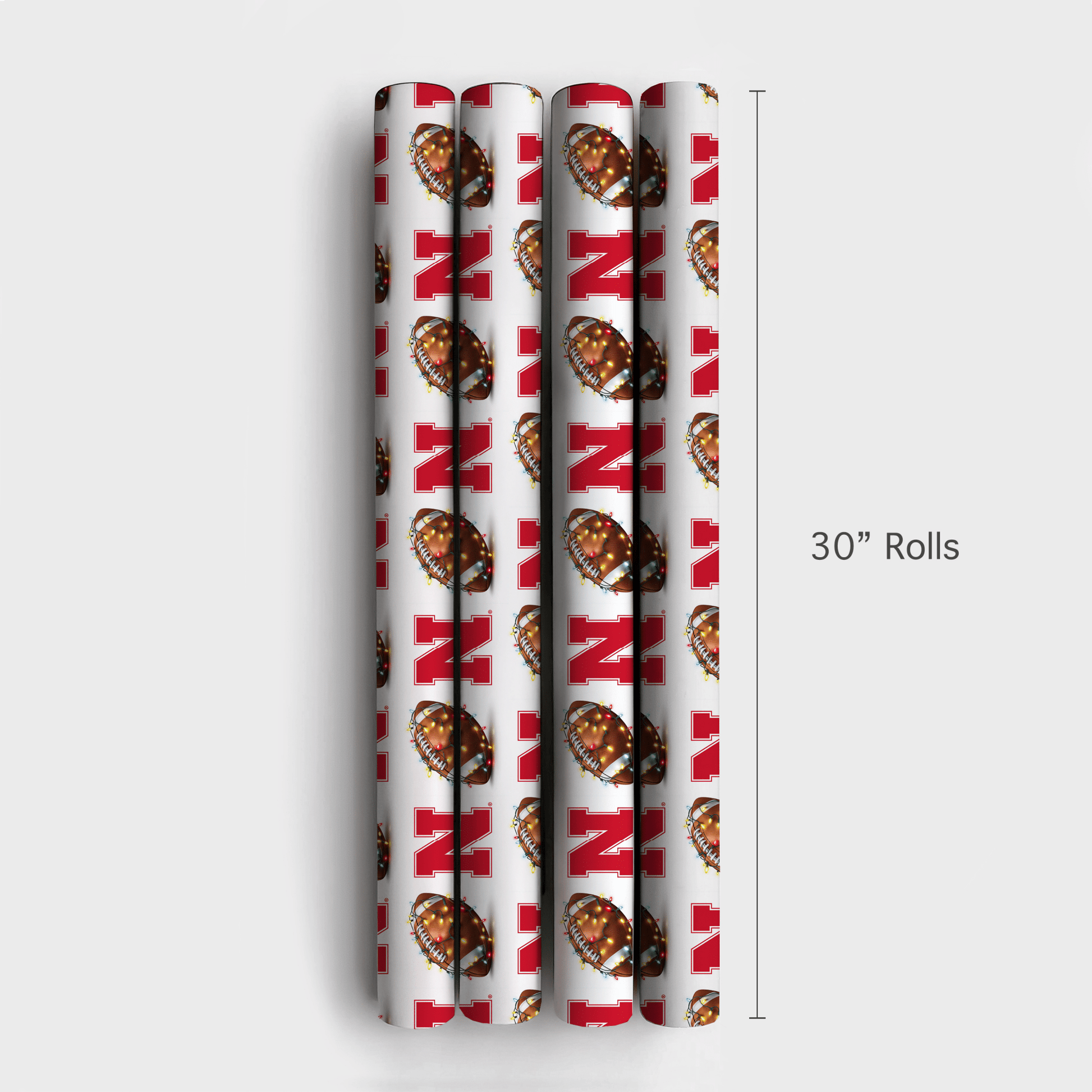 Big Red End Zone Lights - Wrapping Paper - Aspen & Arlo