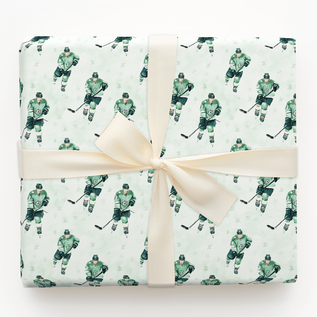 Shoot Your Shot Green - Wrapping Paper - Aspen & Arlo