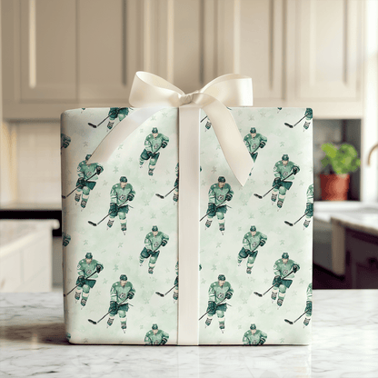Shoot Your Shot Green - Wrapping Paper - Aspen & Arlo